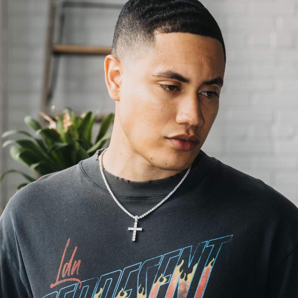 Kors Anheng - 14K Hvit Gull