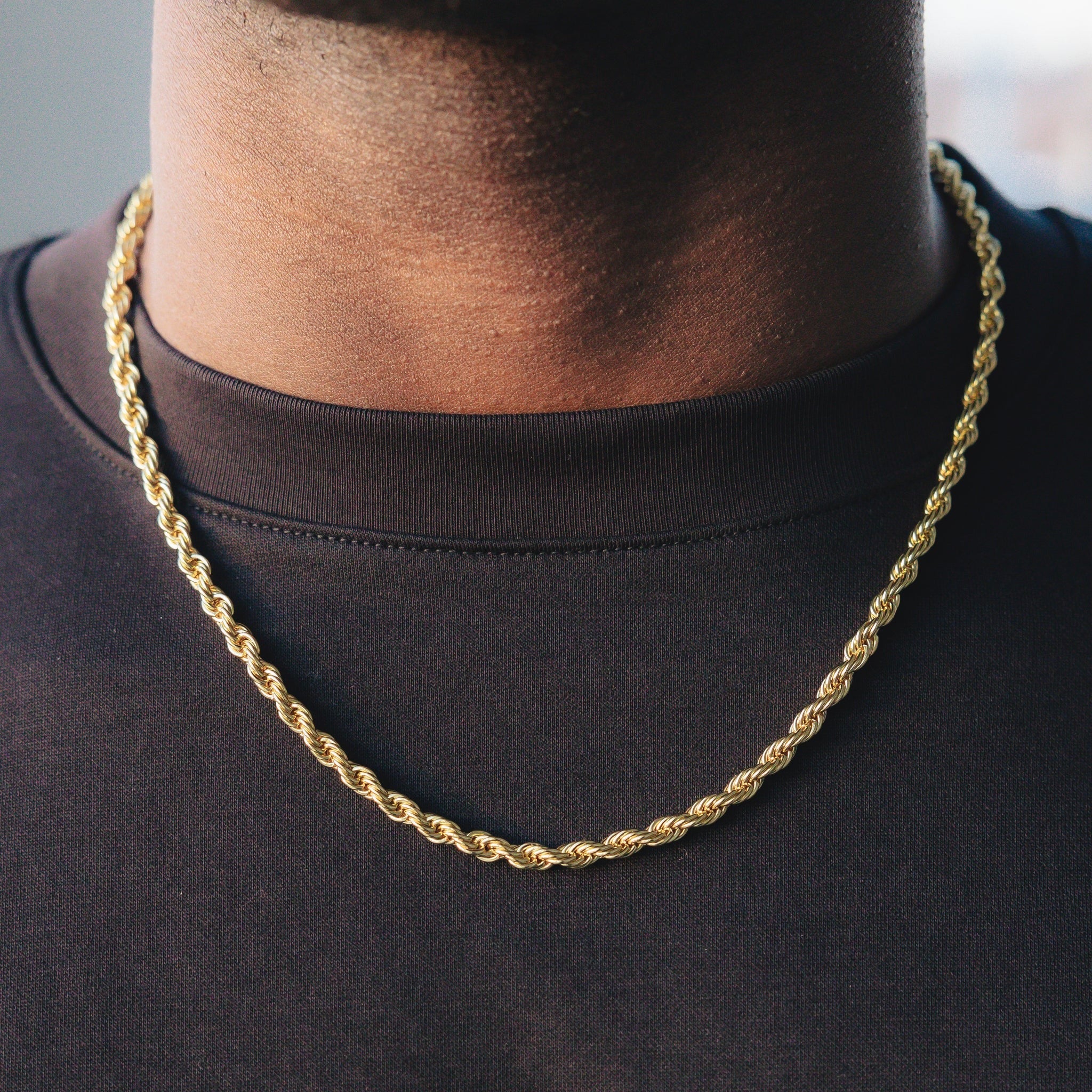 5mm Swirl Halskjede - Gull