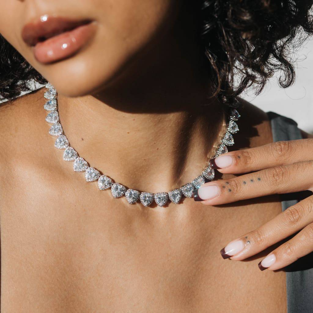 diamant hjerte smykke