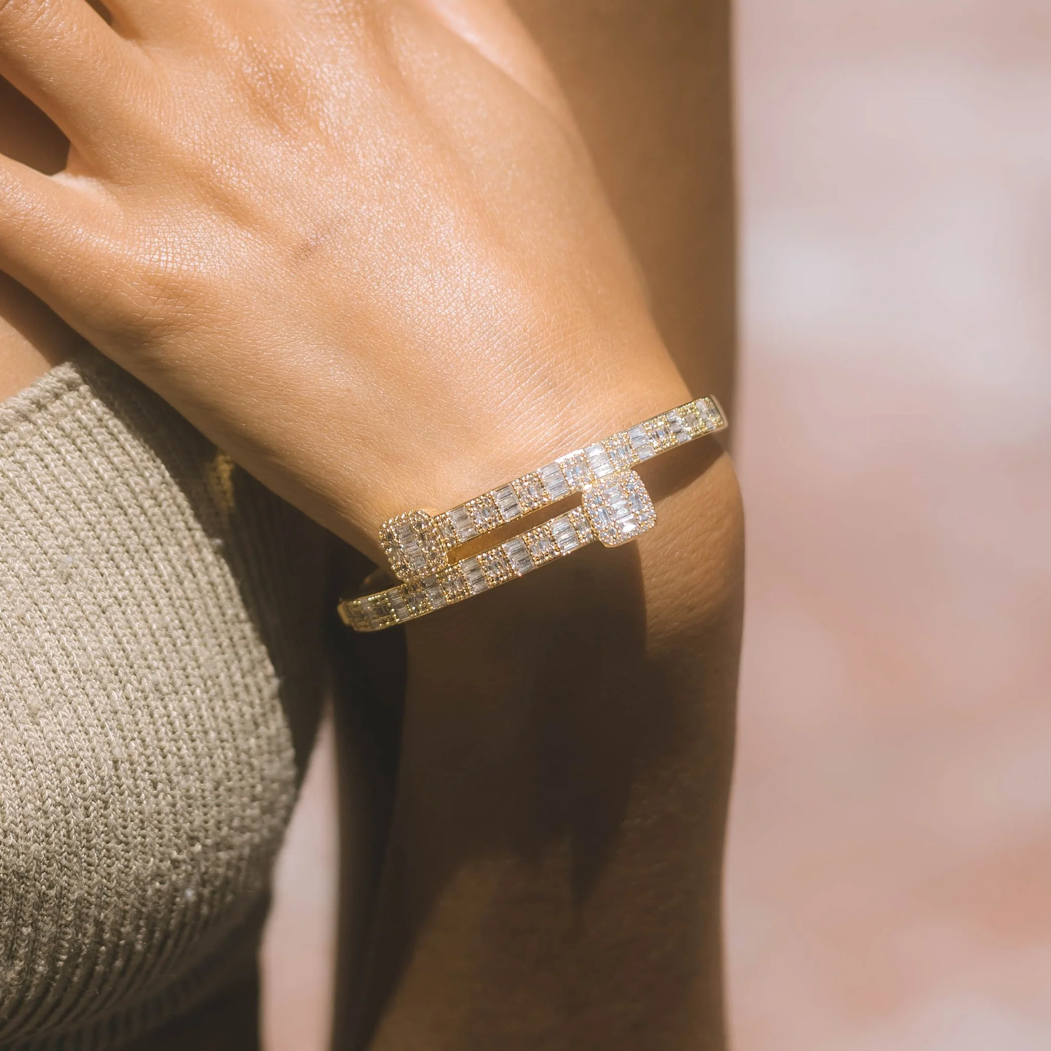 8mm Twins Armbånd - Gull