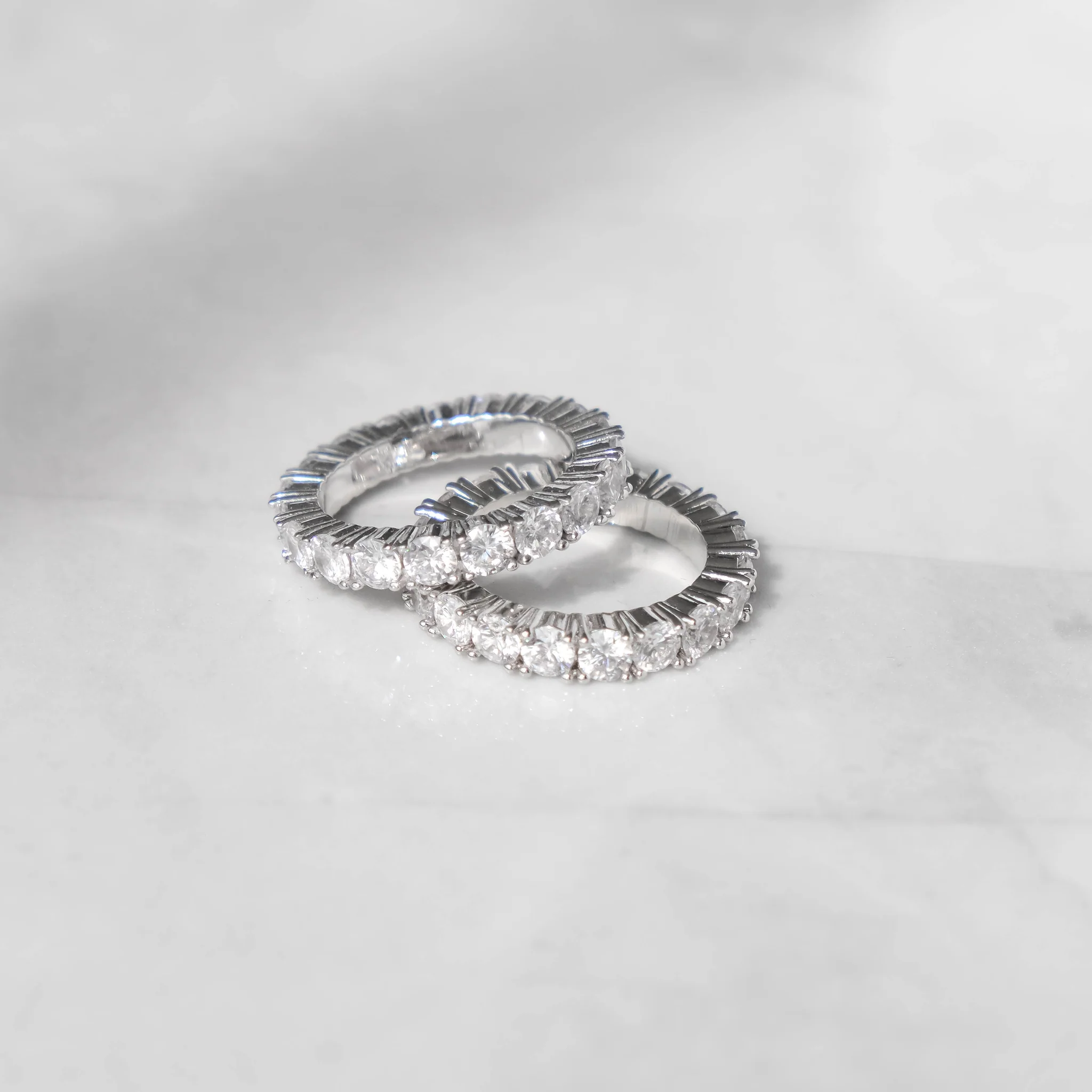 Flow Ring - 14K Hvit Gull / 18K Gull