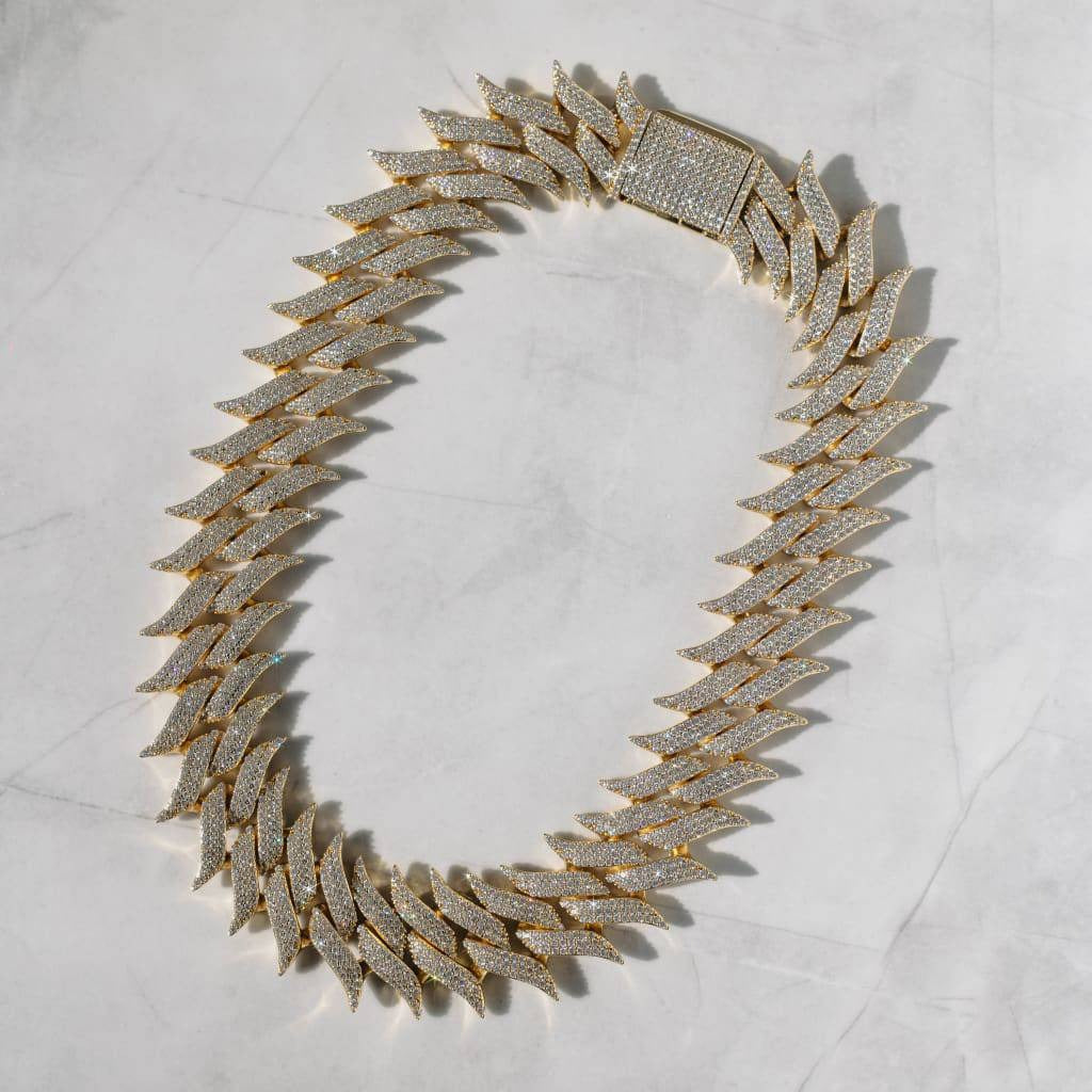 30mm Spiky Halskjede - Gull