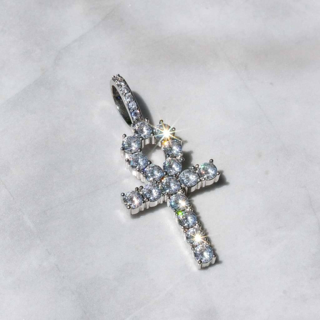 5mm Flow Halskjede + Ankh Anheng - HVIT GULL