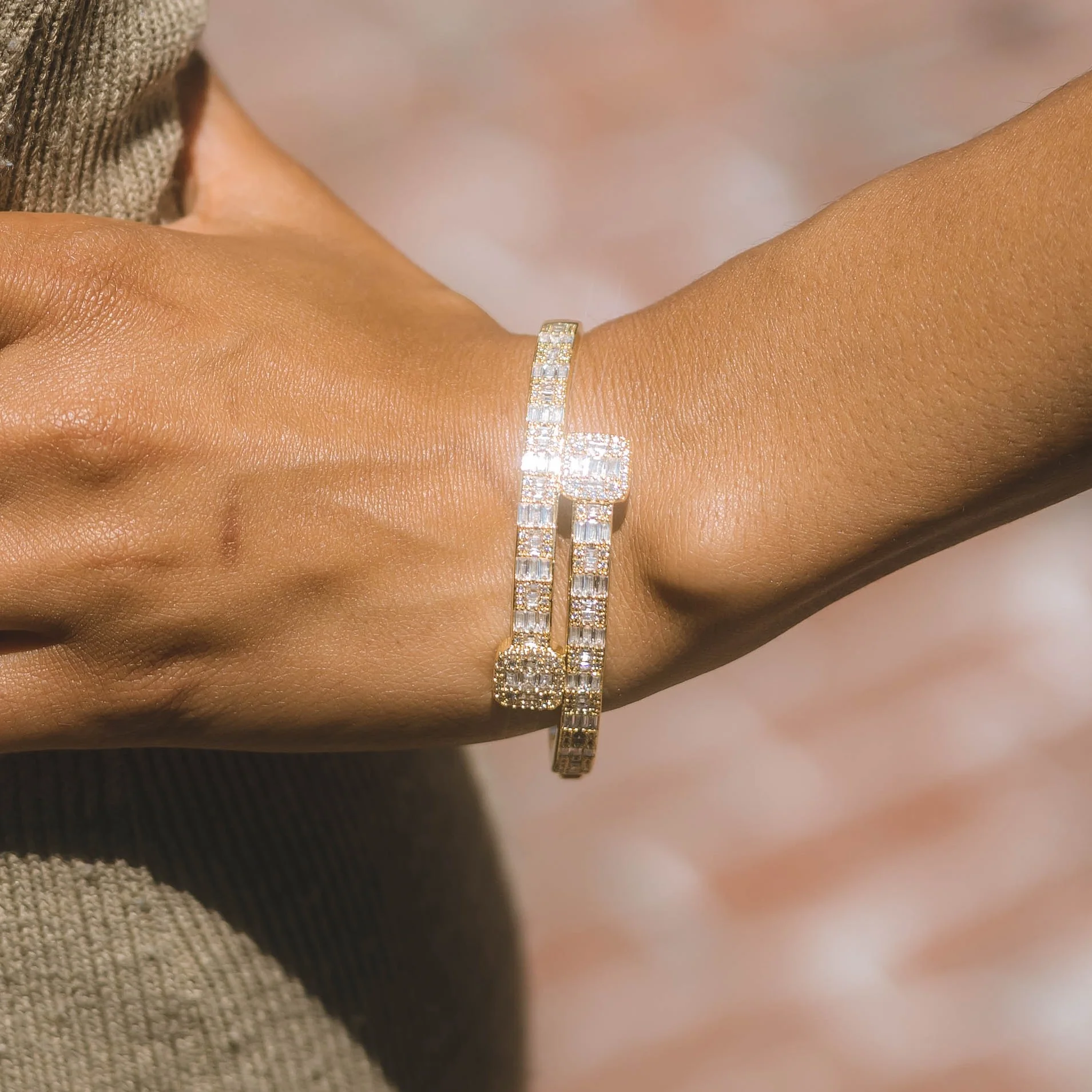 8mm Twins Armbånd - Gull