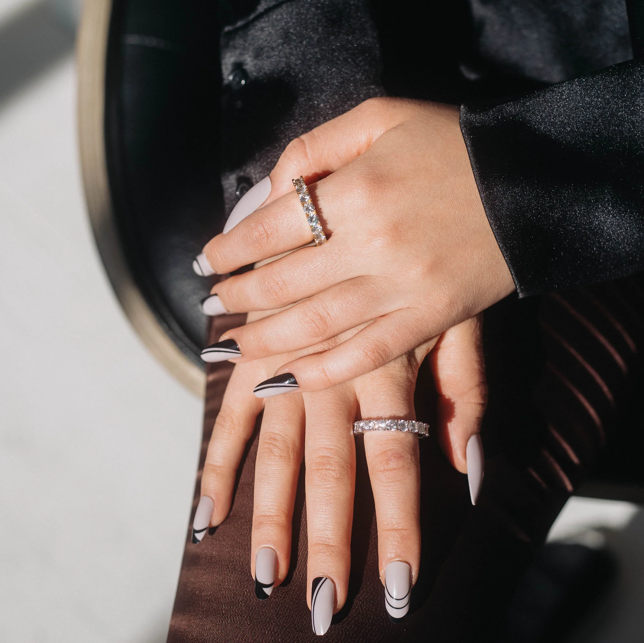 Flow Ring - 14K Hvit Gull / 18K Gull
