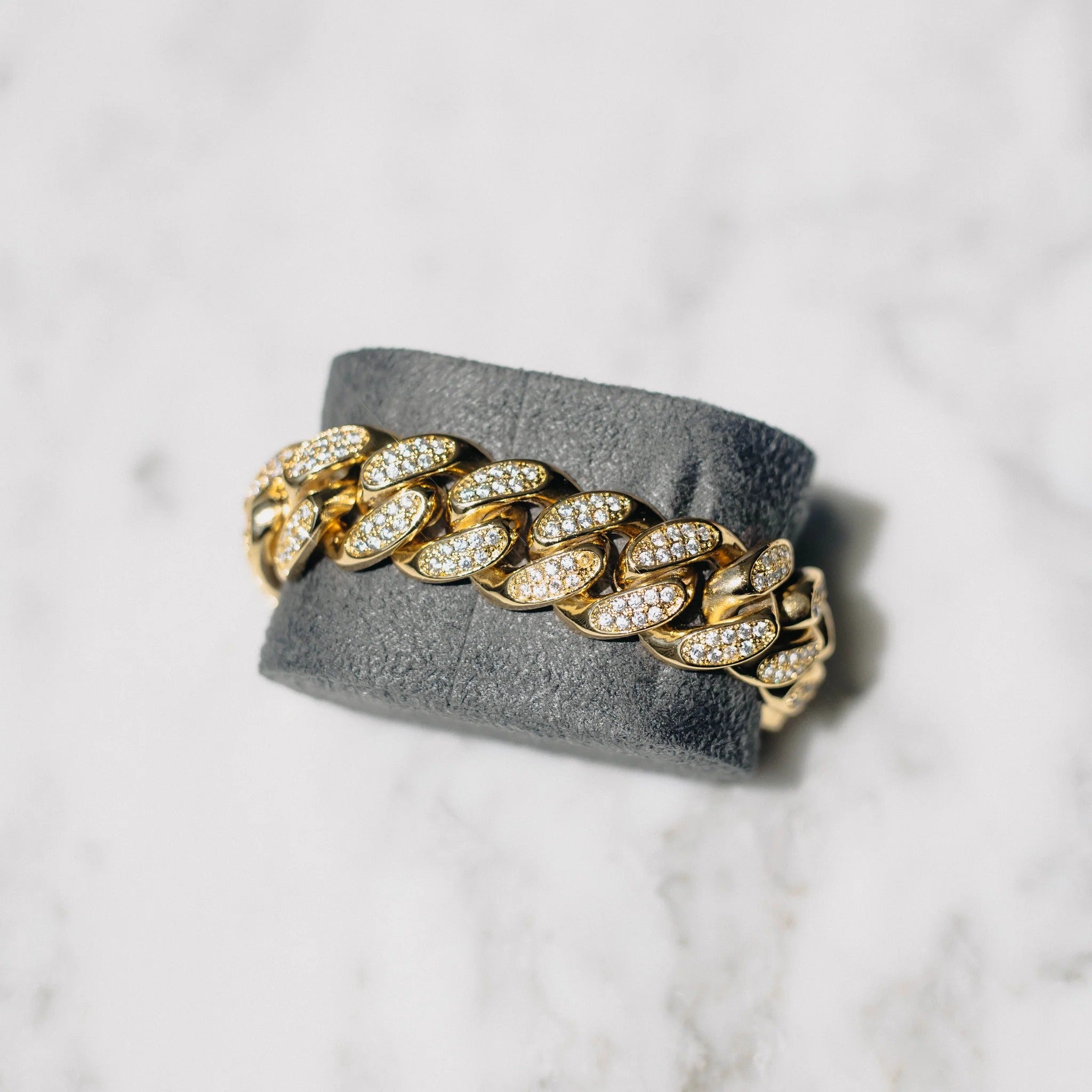 19mm Cuban Armbånd - Gull