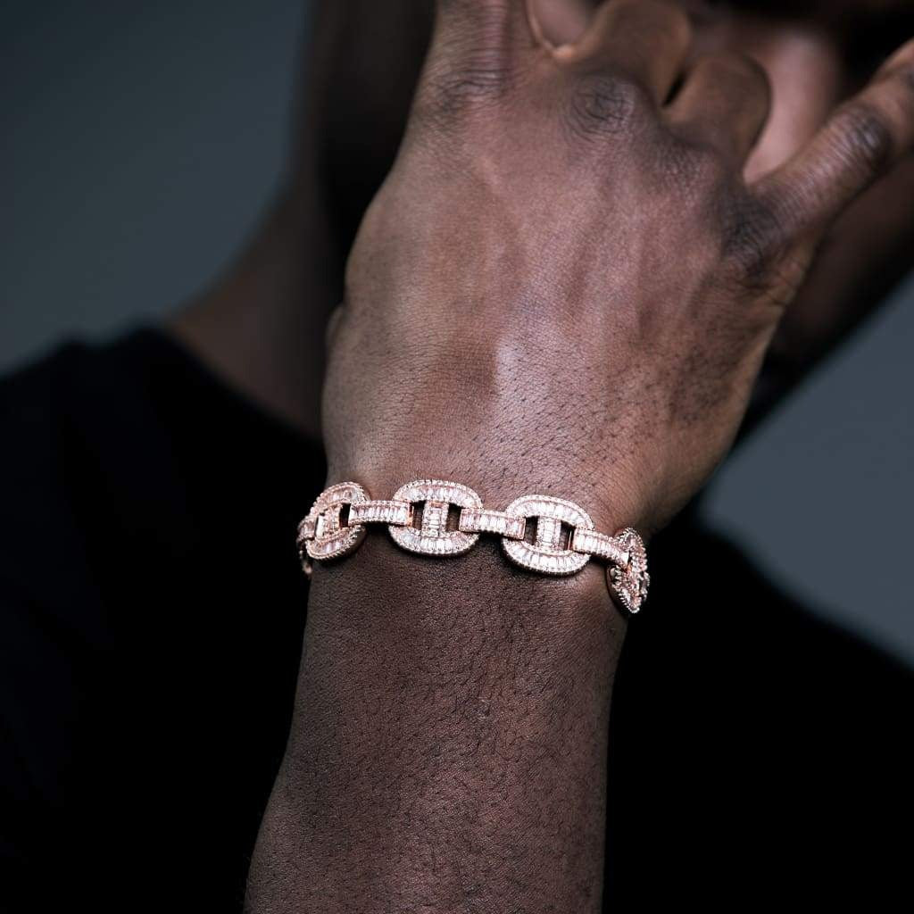 15mm FF-Lenke Armbånd - Rosegull