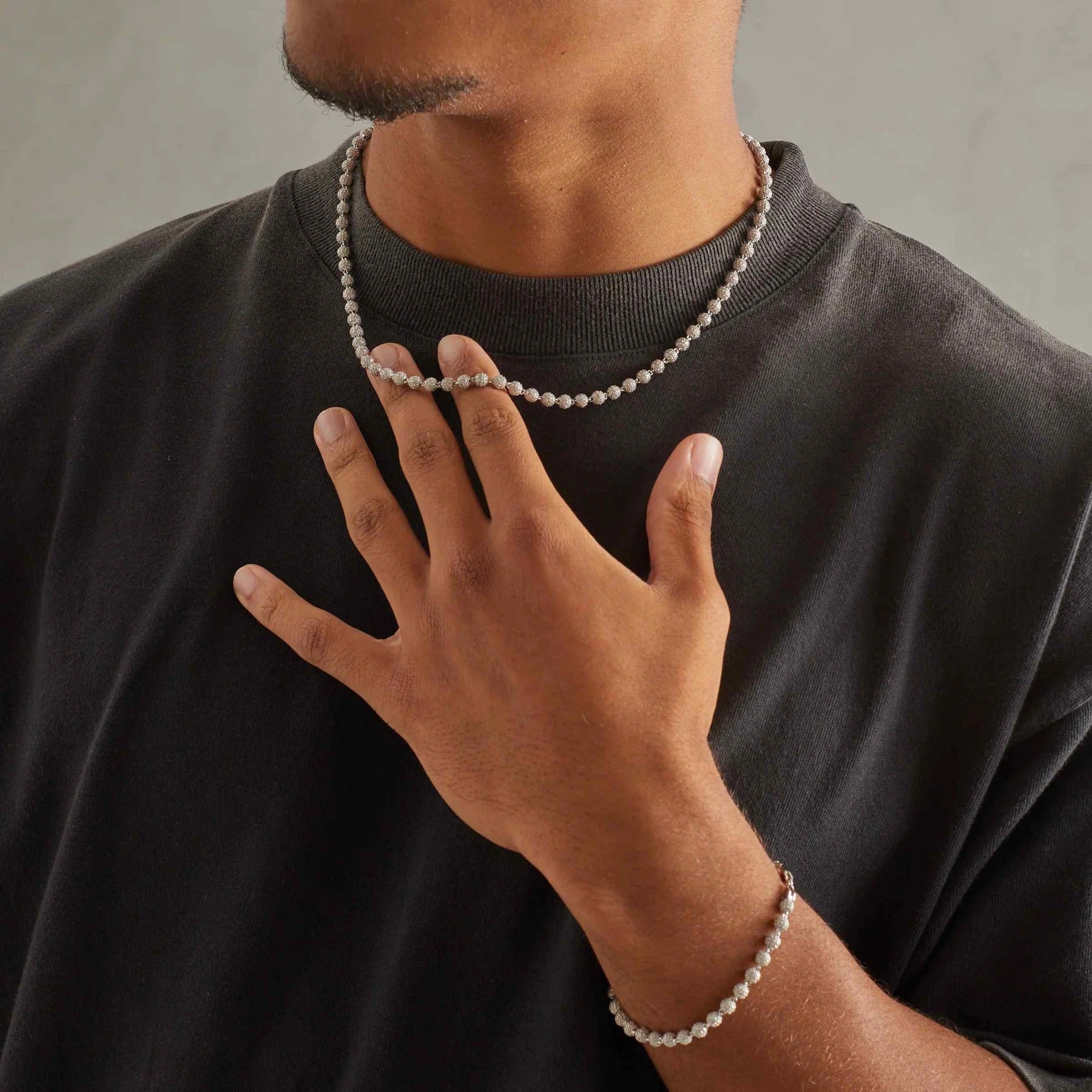 5MM Disco Armbånd - HVIT GULL