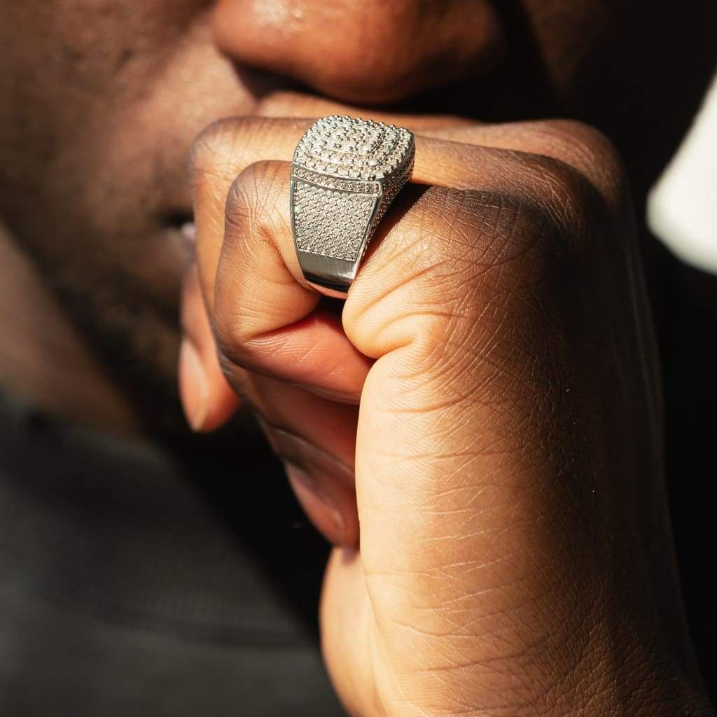 Mafia Ring - 14K Hvit Gull