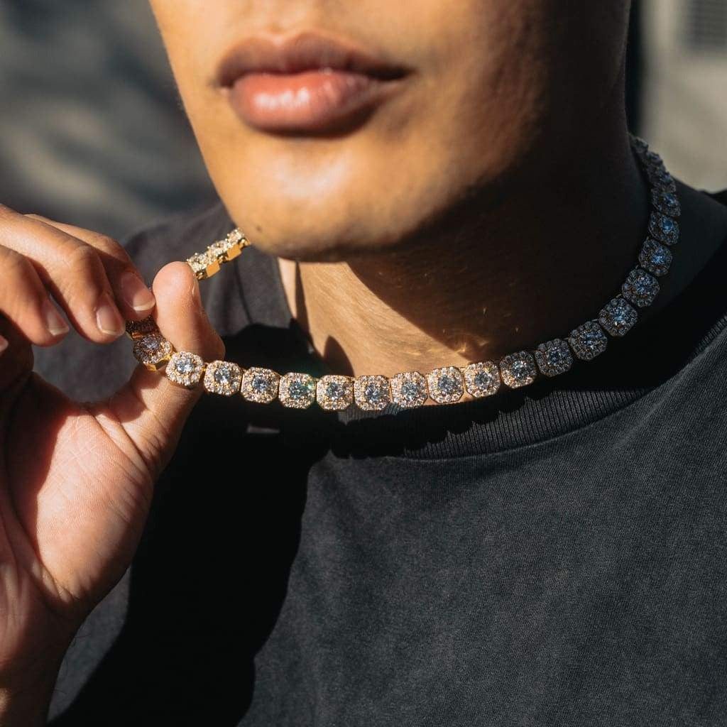 Clustered tennis chain 10mm