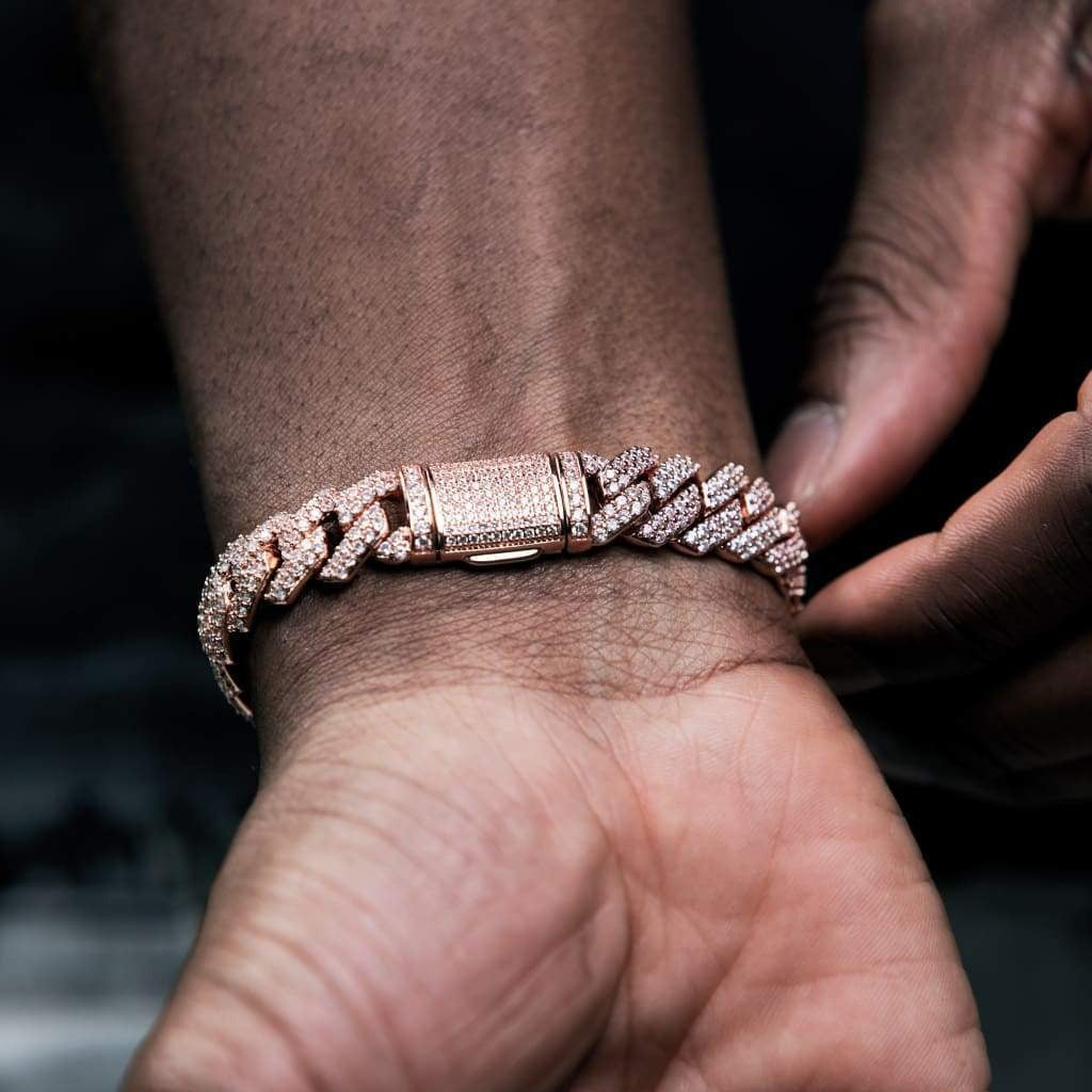13mm Cuban Armbånd - Rosegull