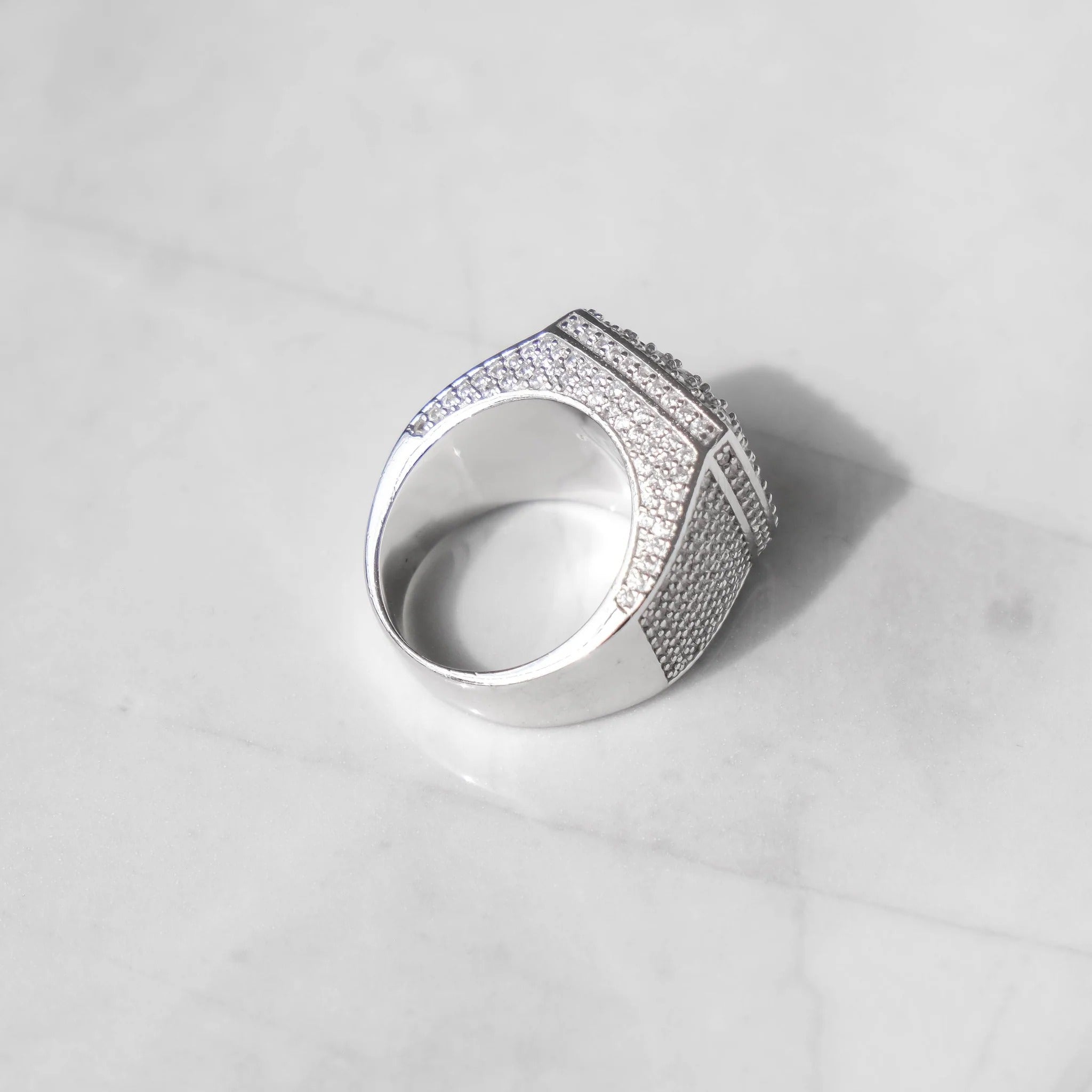Mafia Ring - 14K Hvit Gull