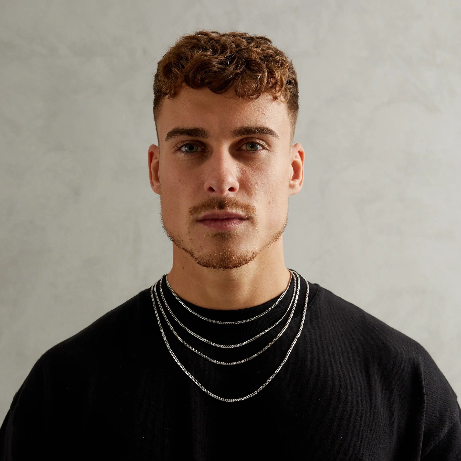 3MM Mikro Cuban Halskjede - HVIT GULL