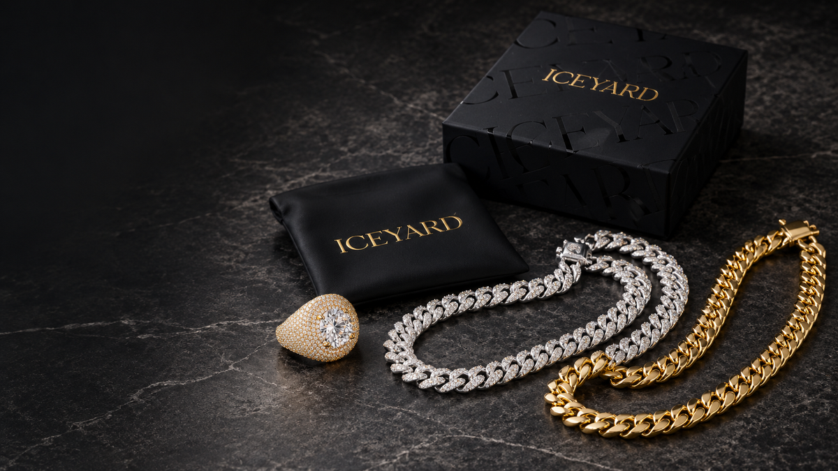 Svarte Iceyard Mystery Box-esker med smykker