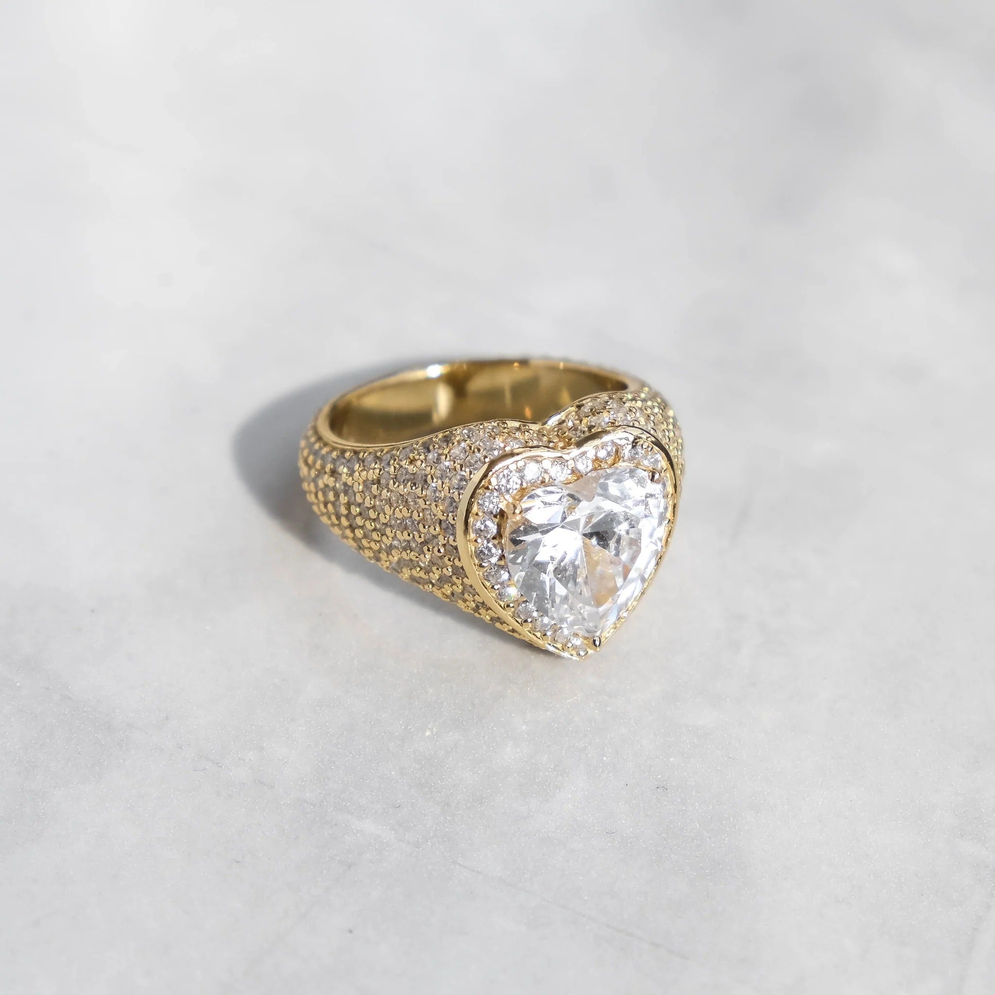 Heart Ring - 18K Gull