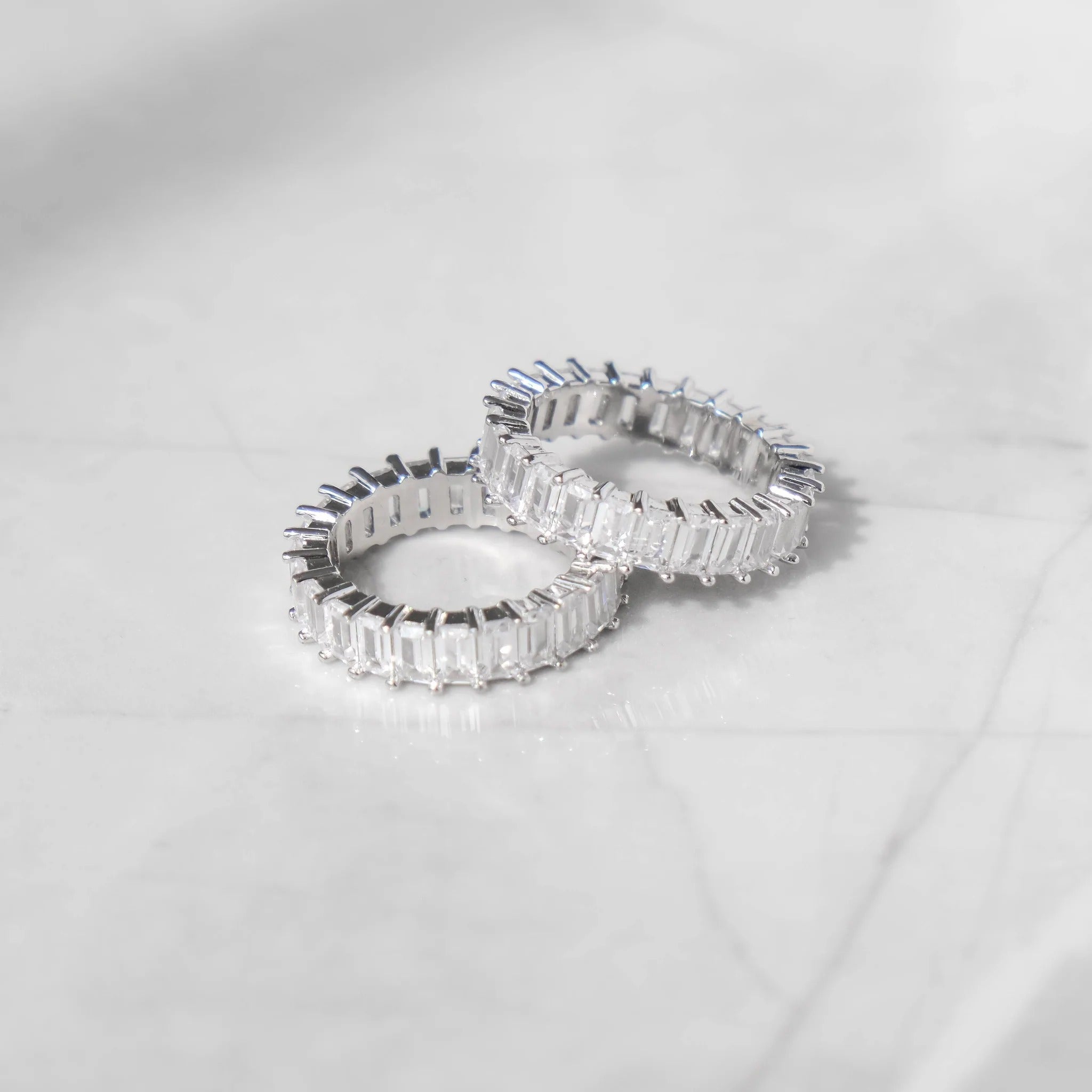 Fusion Flare Ring - 14K Hvit Gull